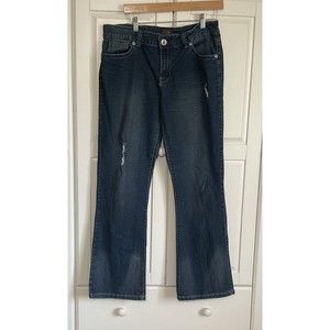 Revolt Womans Distressed Denim Blue Jeans Size 12‎